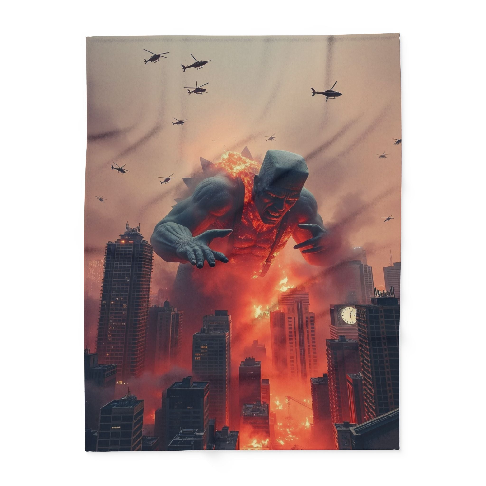 Frankenzilla Destroys City Blanket