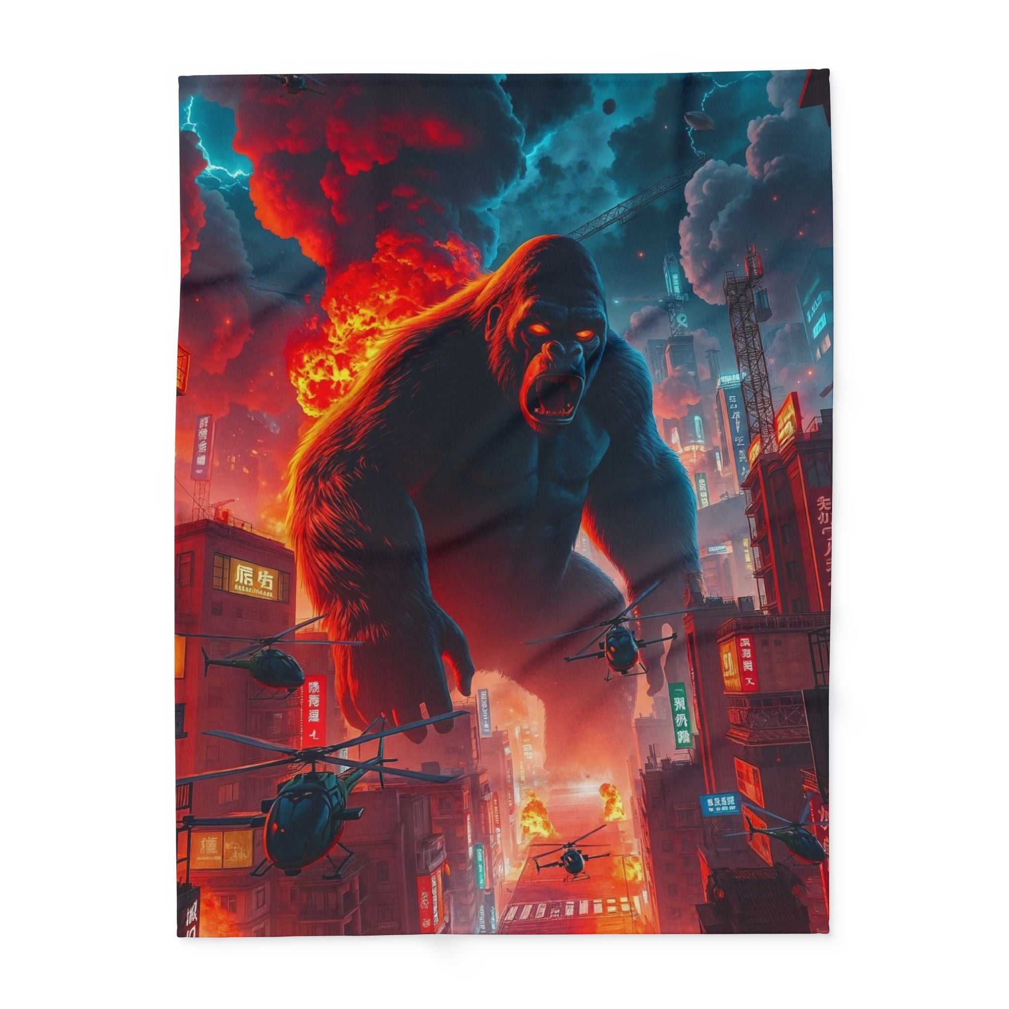 Ape Destroys Tokyo City Blanket